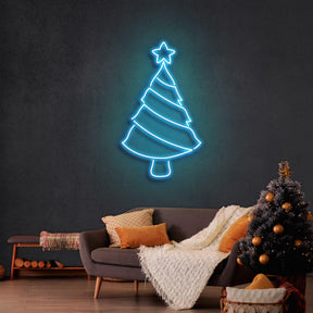 Pine Tree Christmas Neon Sign