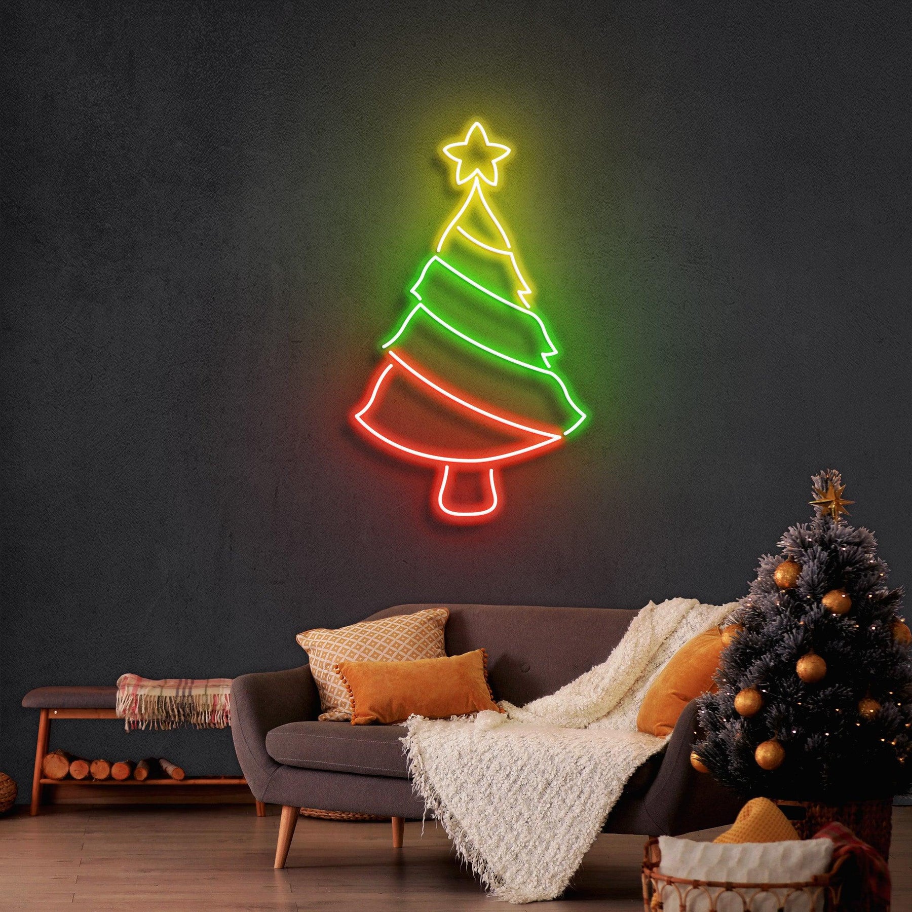 Pine Tree Christmas Neon Sign