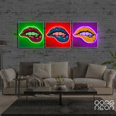 "Pop Art Lips" Neon x Acrylic Artwork