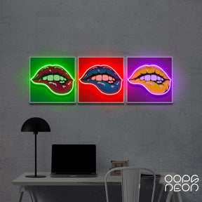 "Pop Art Lips" Neon x Acrylic Artwork