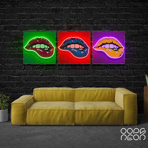 "Pop Art Lips" Neon x Acrylic Artwork