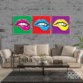 "Pop Art Lips" Neon x Acrylic Artwork