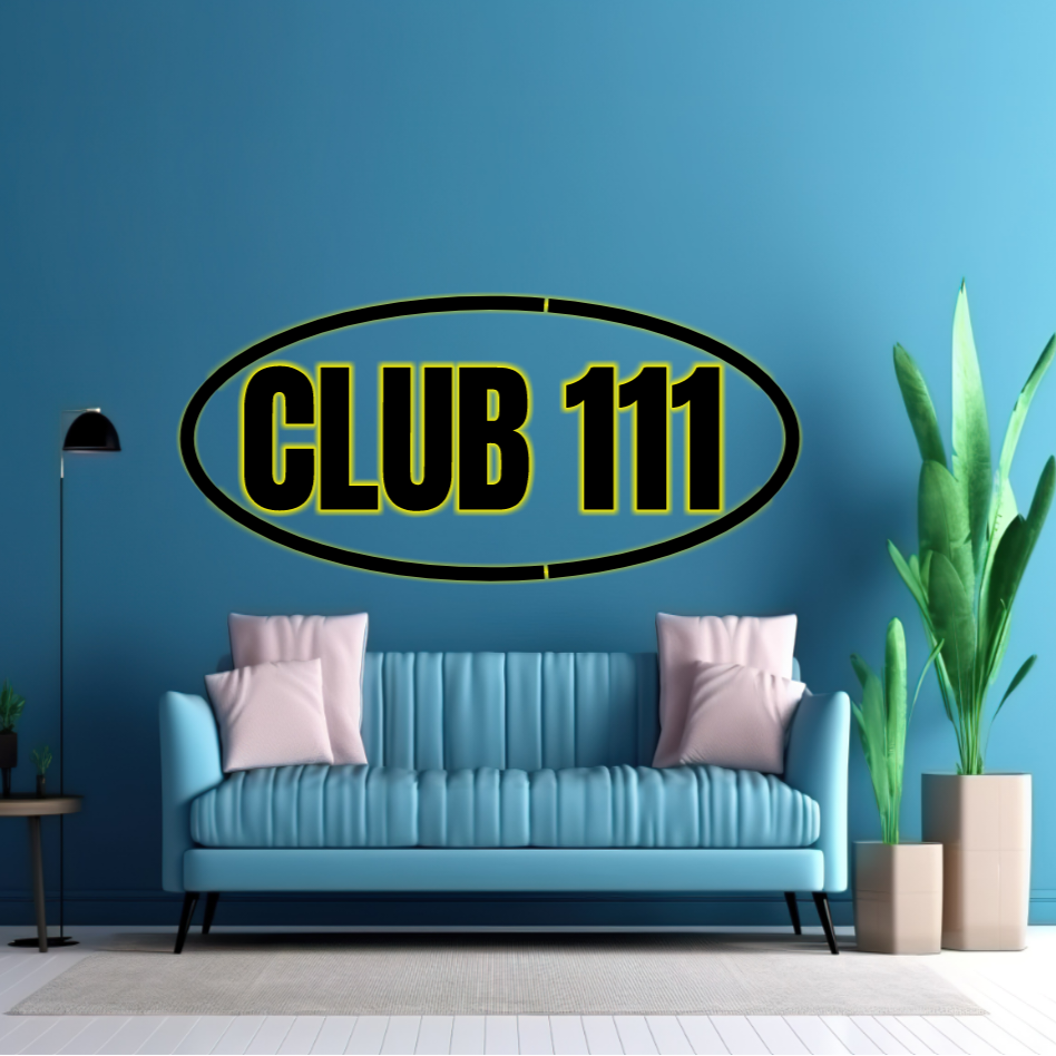 2 Sets CLUB 111 - Backlit Sign