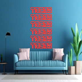 3 sets Bienvenidos, Tacos, Caritas - LED Neon sign