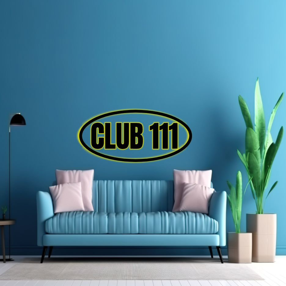 2 Sets CLUB 111 - Backlit Sign