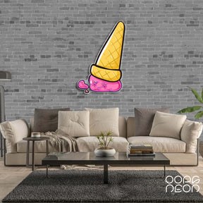 "Sadcream Cone V2" Neon x Acrylic Artwork