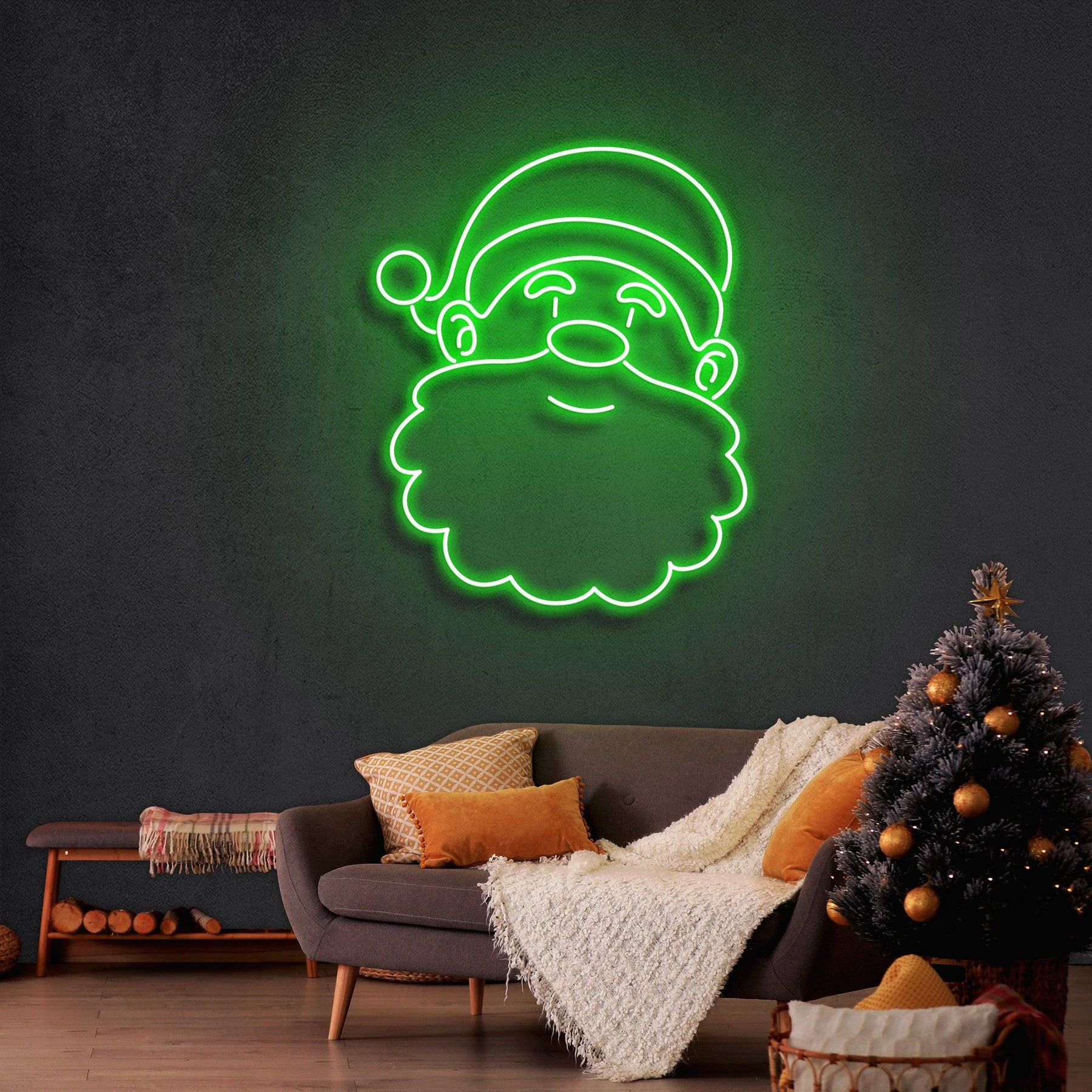 Santa Claus Christmas Neon Sign