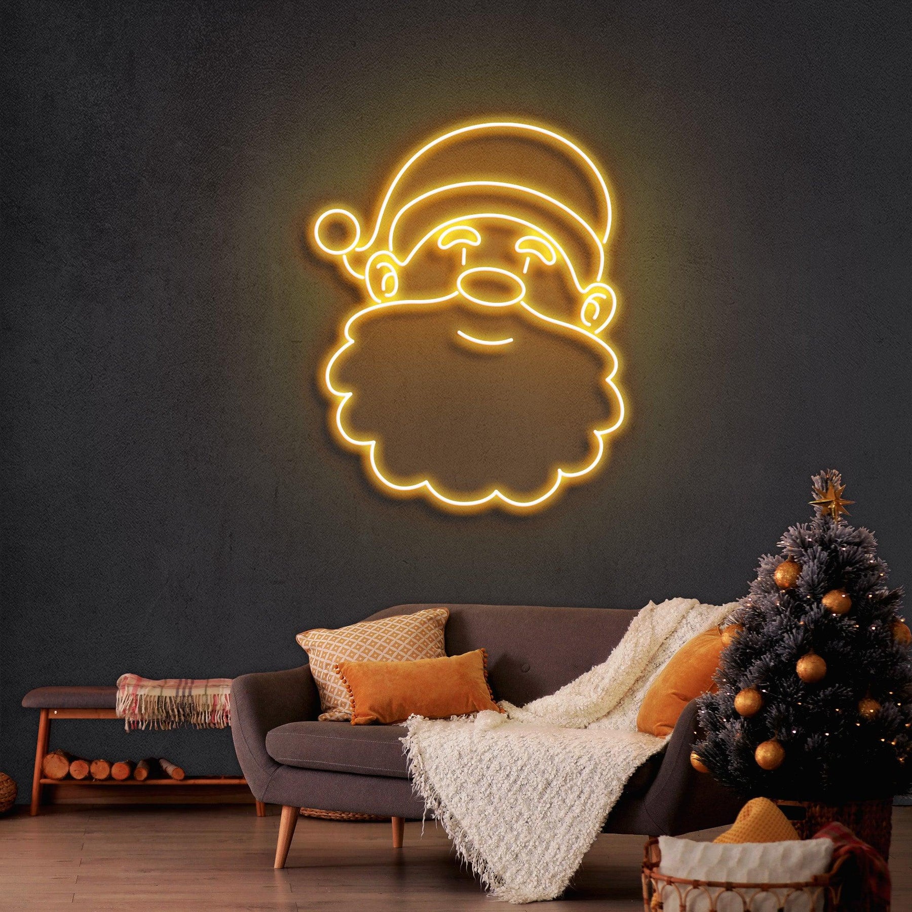 Santa Claus Christmas Neon Sign