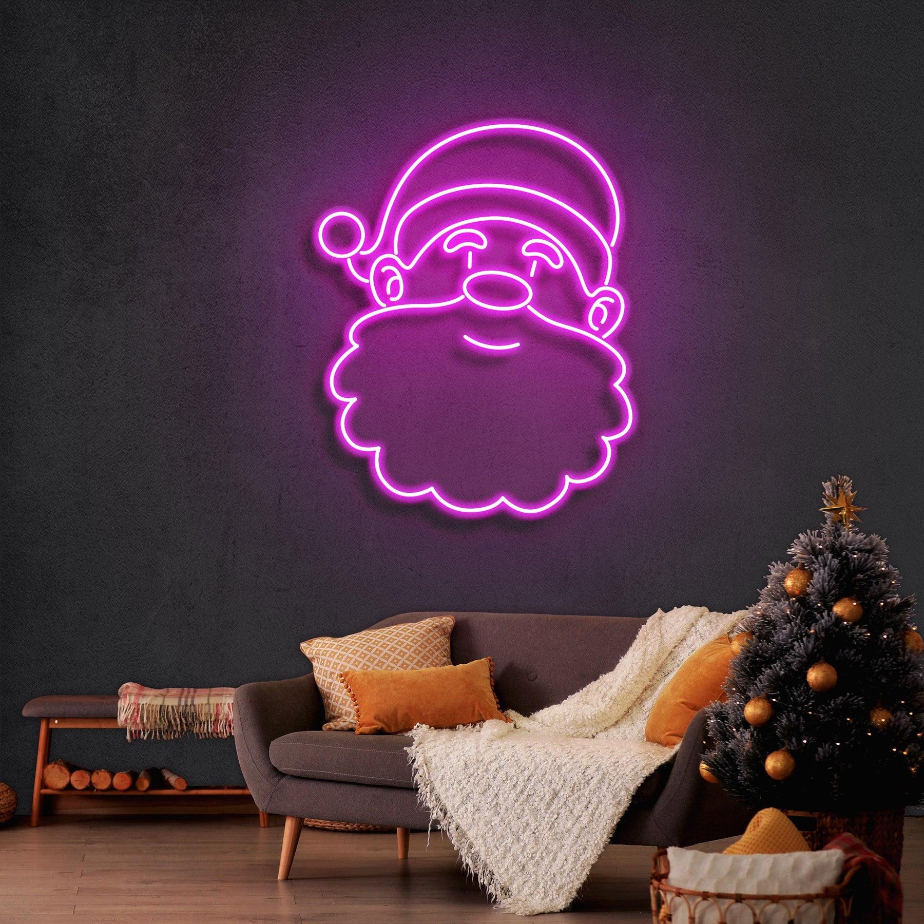 Santa Claus Christmas Neon Sign