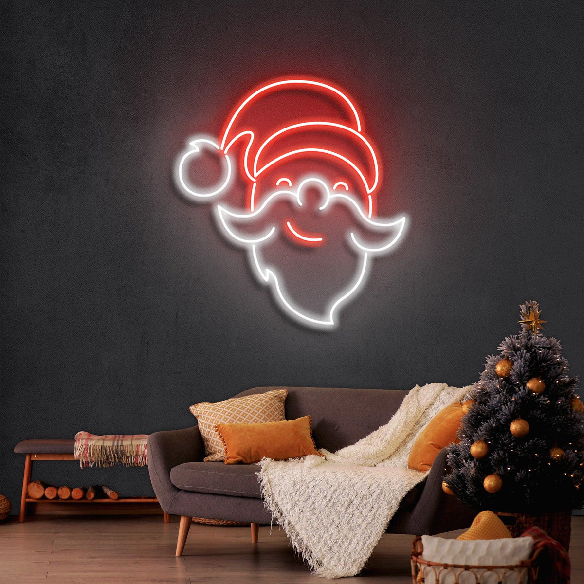 Santa Claus Christmas Neon Sign