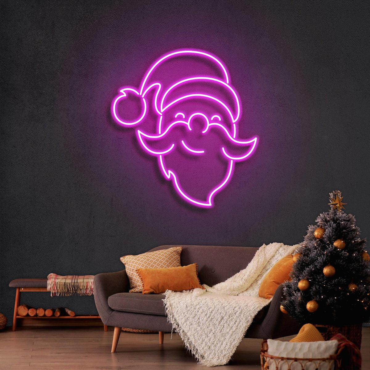 Santa Claus Christmas Neon Sign