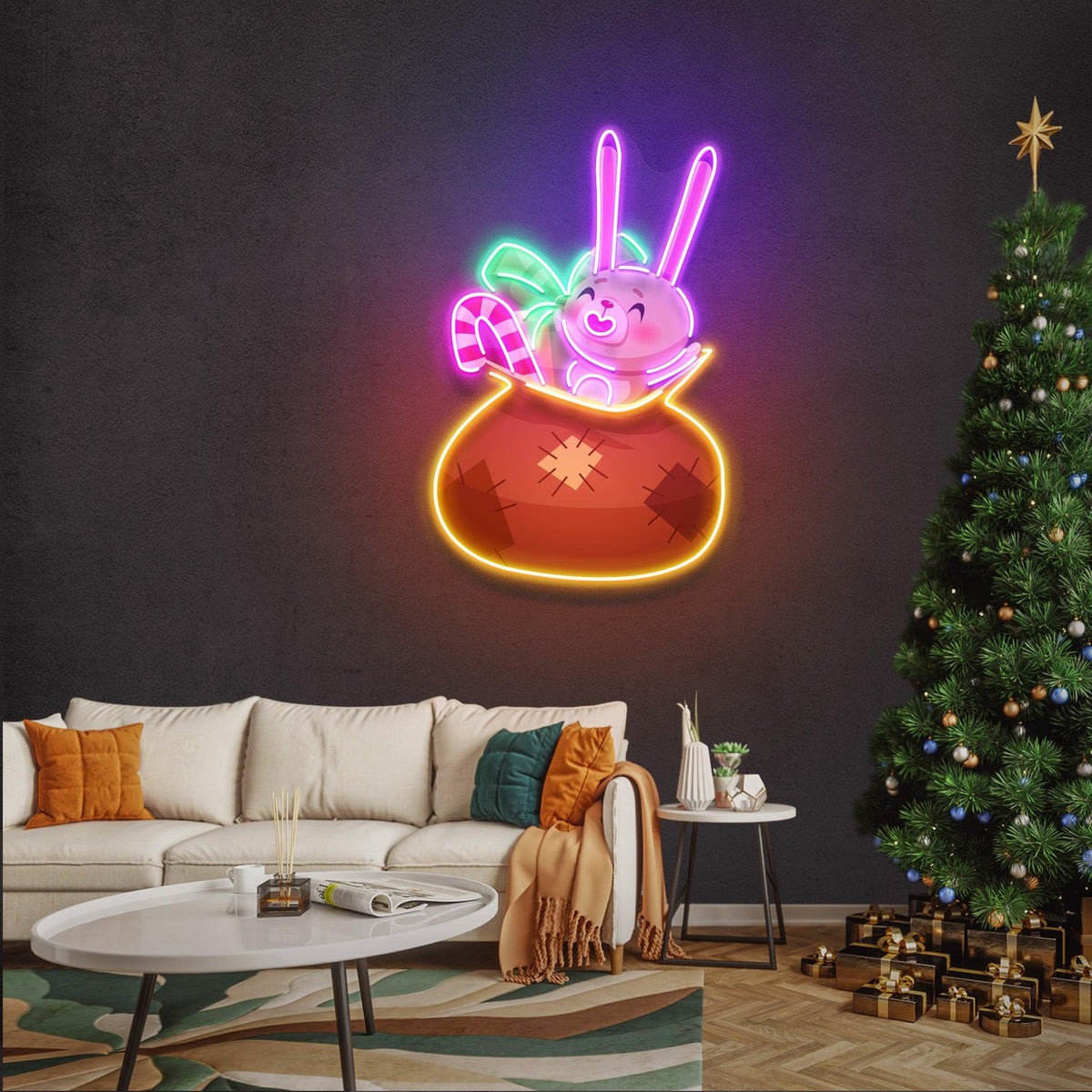 Santa Sack Christmas Neon Sign