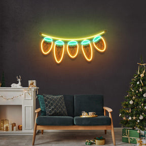 Seed Cones String Christmas Neon Sign