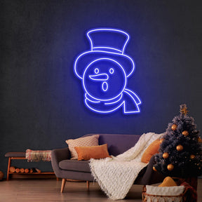 Snowman Christmas Neon Sign