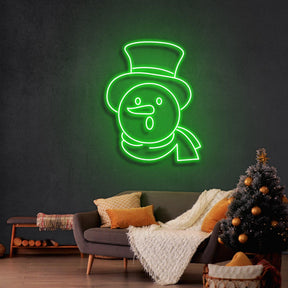 Snowman Christmas Neon Sign