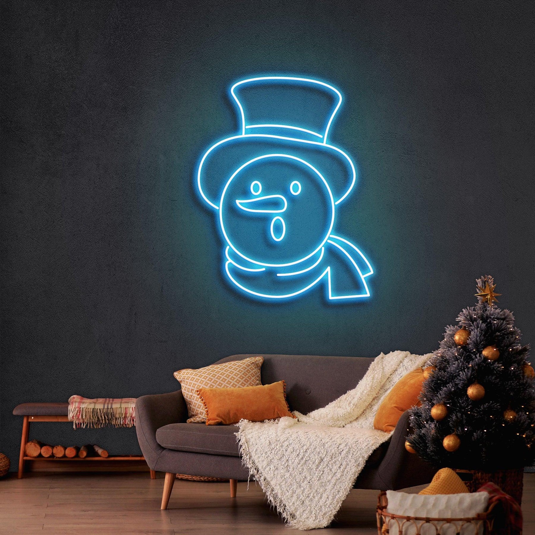 Snowman Christmas Neon Sign