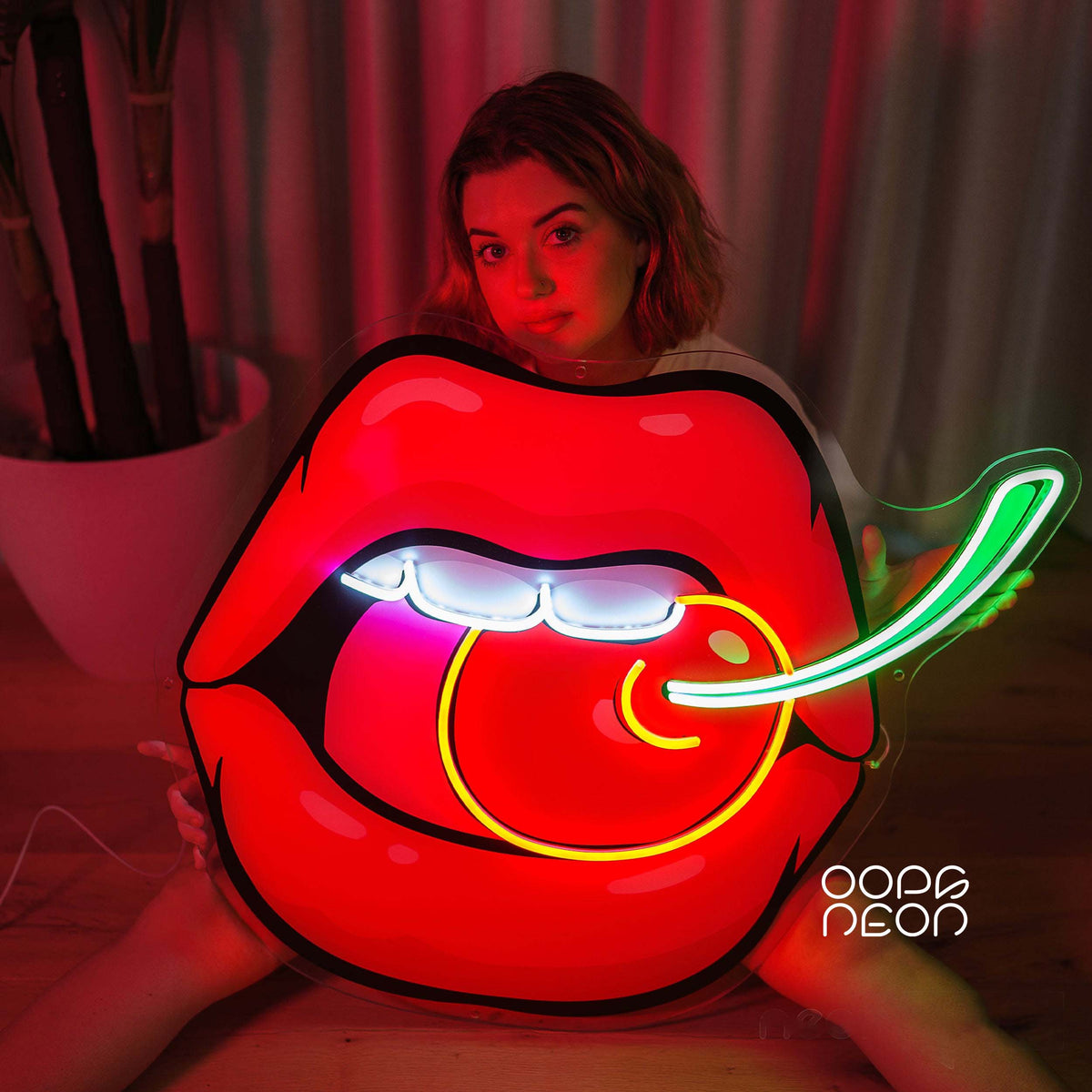 "Sweet Cherry Flavor" Neon x Acrylic Artwork