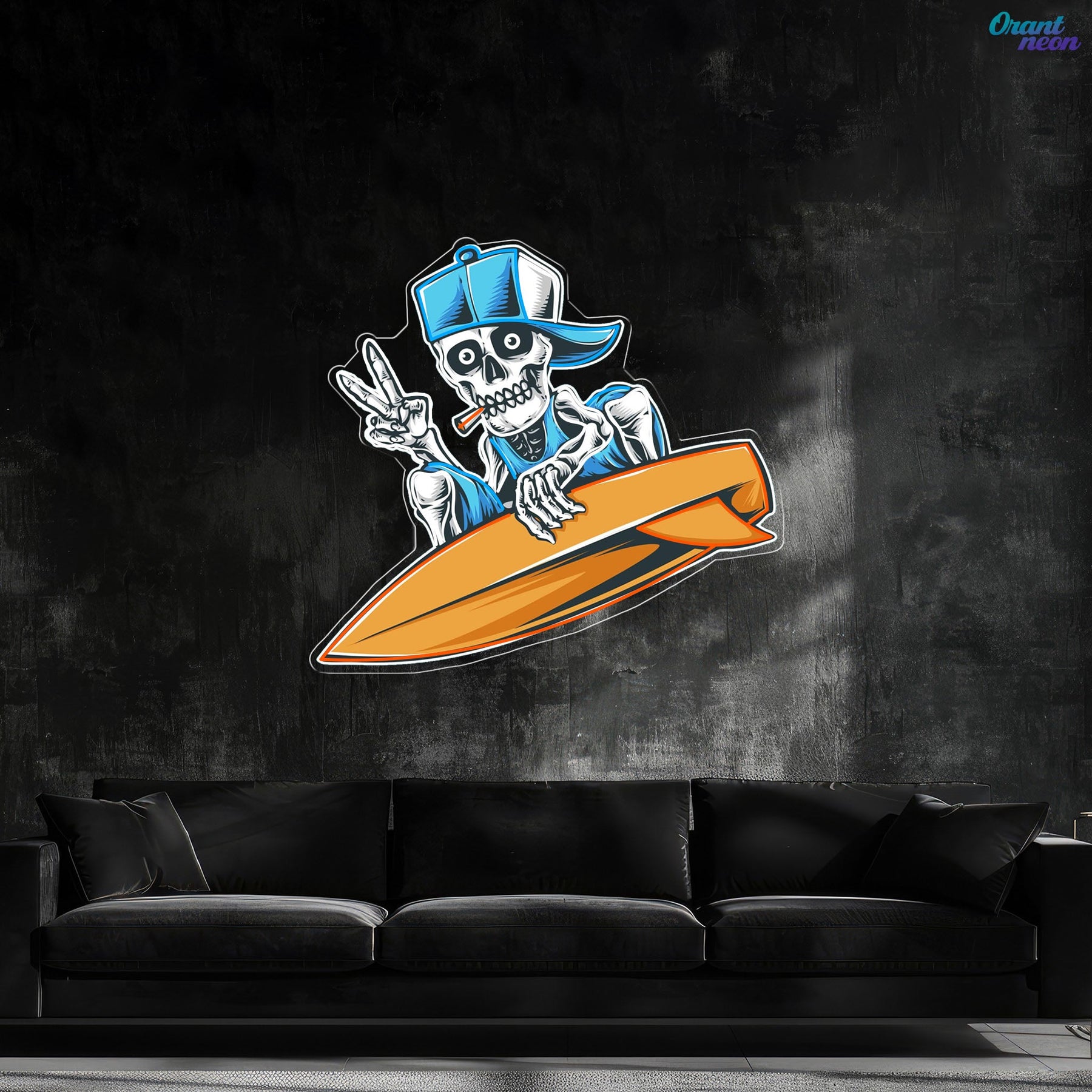 Ghost Ship Glow: Skull & Boat Neon Sign Light Artwork