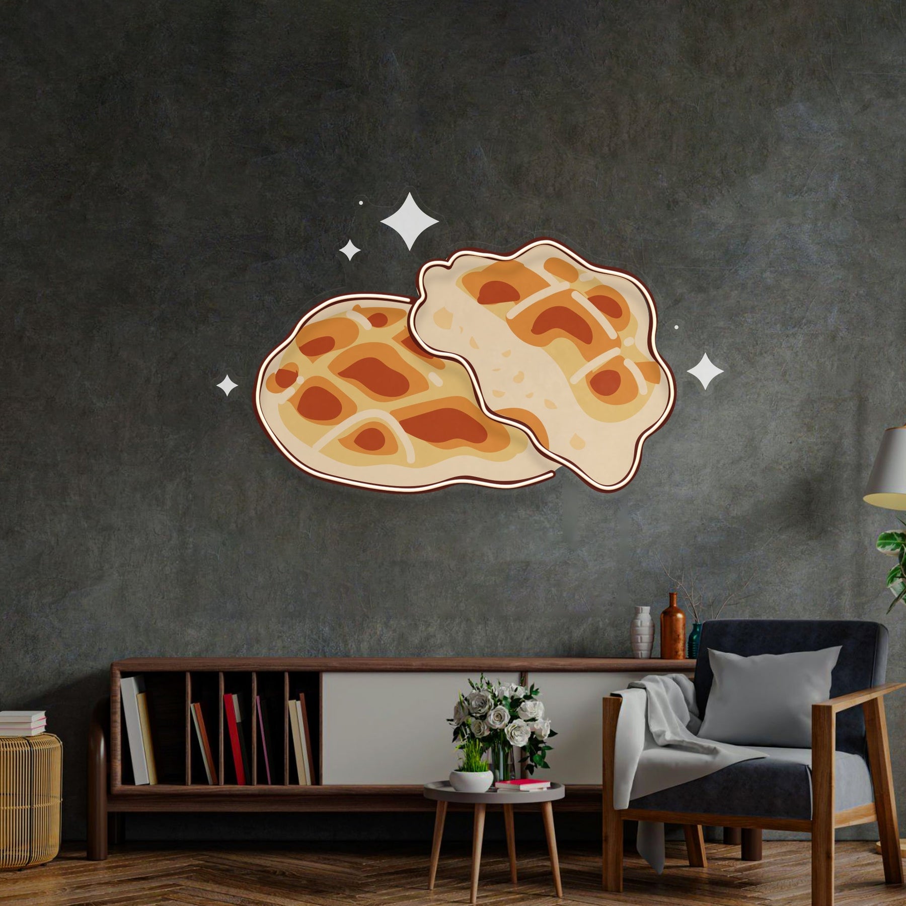 Tasty Waffle Breakfast LED Neon Sign Light Pop Art