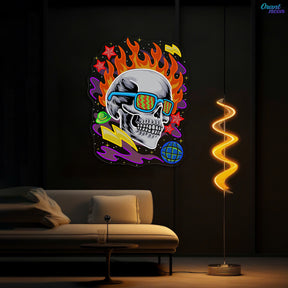 Neon Skull: A Vivid Glow of Rebellion Neon Sign Light Artwork