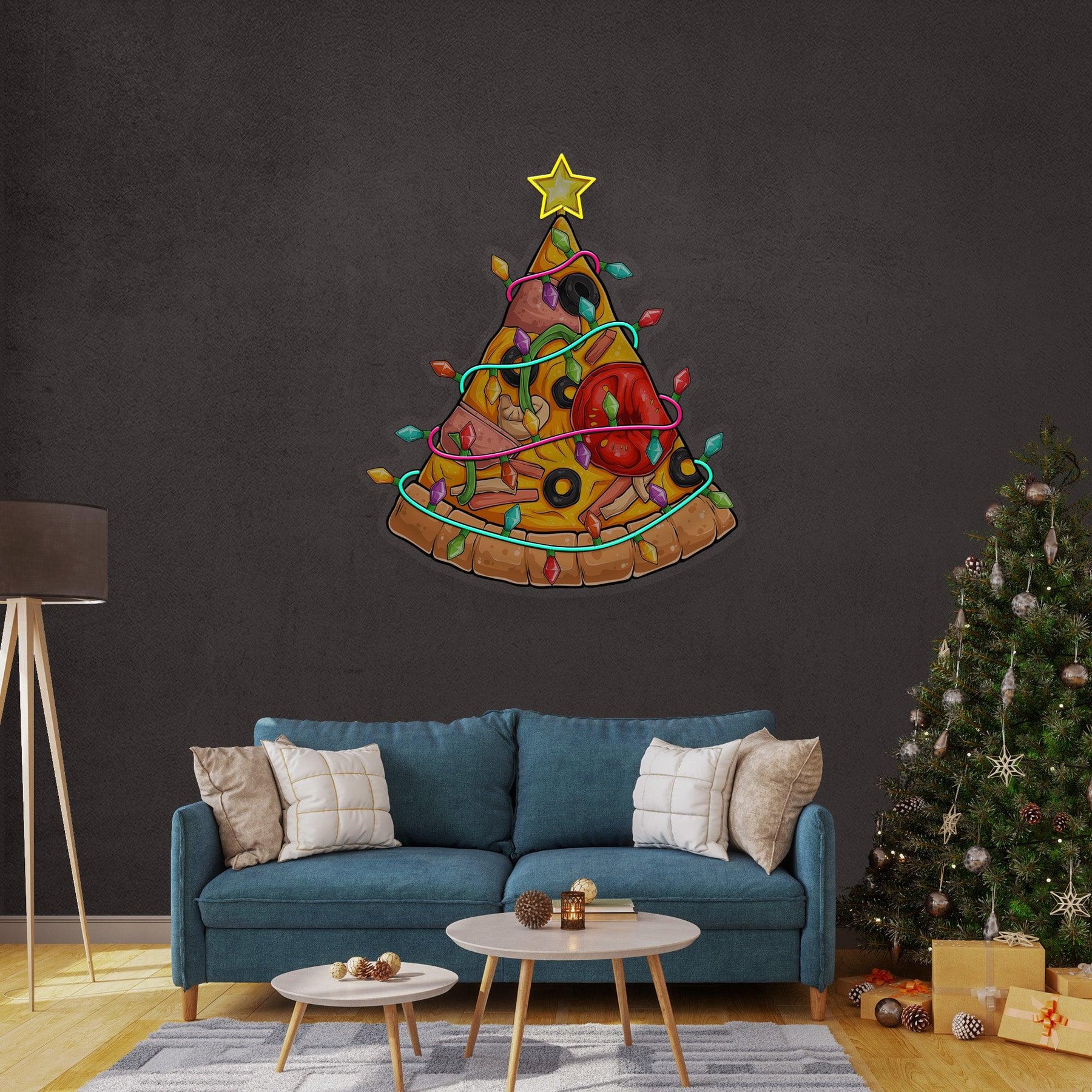 Traditional Christmas Tree LED Neon Acrylic Artwork