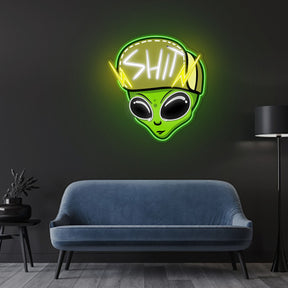 Urban Alien Neon Sign x Acrylic Artwork