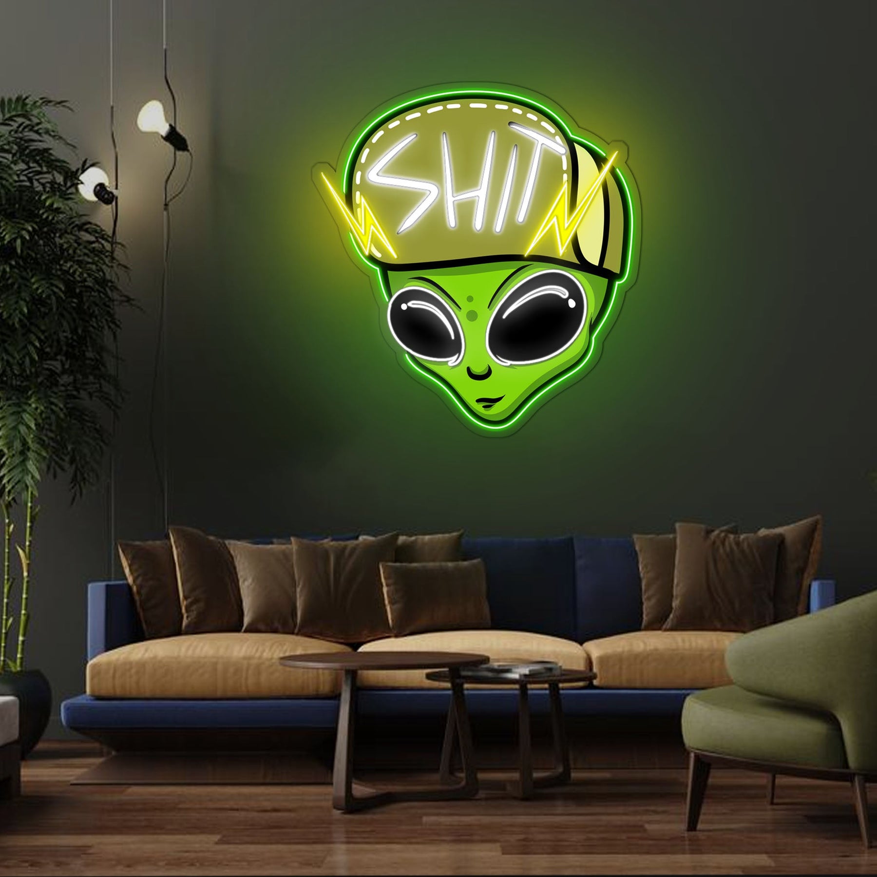 Urban Alien Neon Sign x Acrylic Artwork