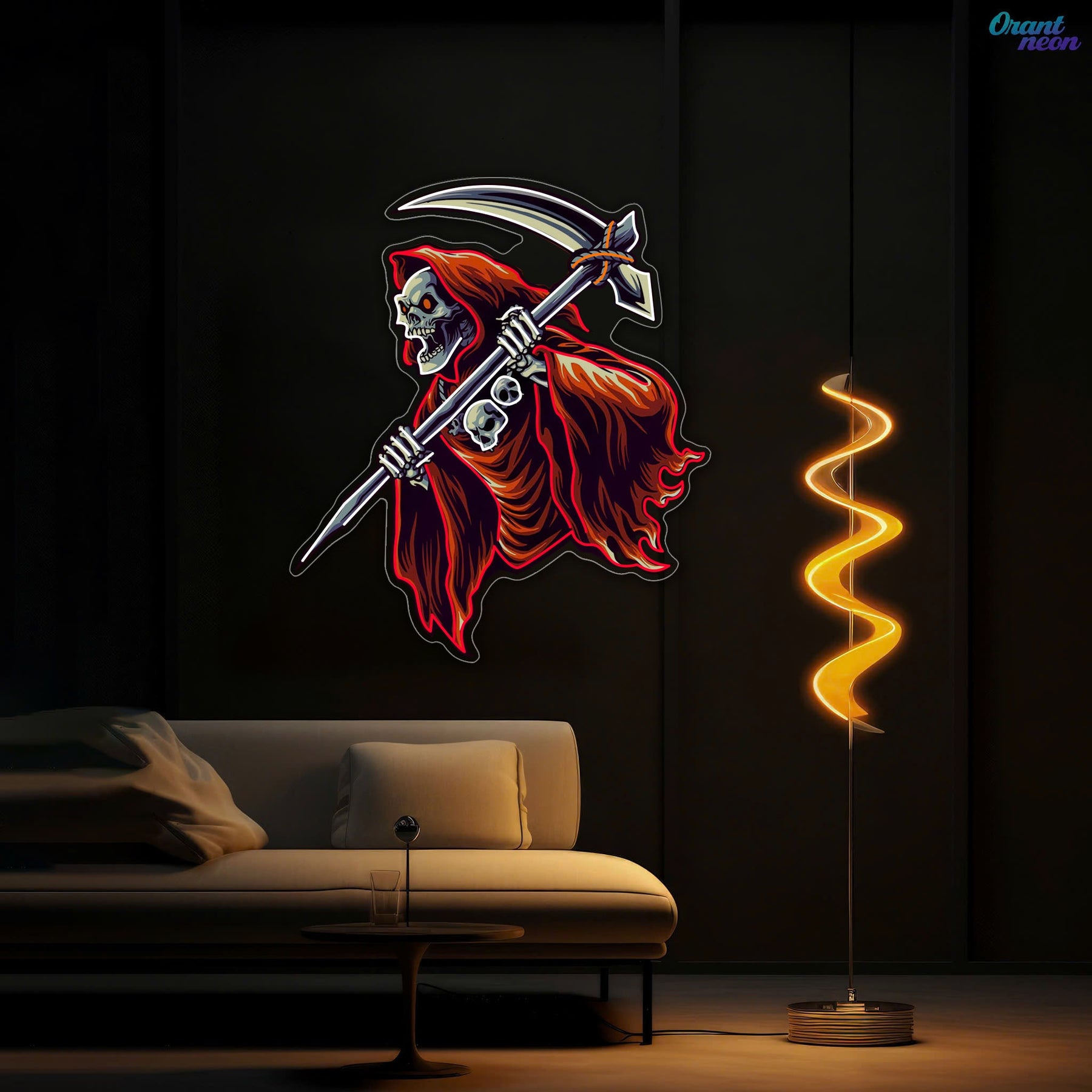 Skull of the Reaper Neon Sign Light Artwork