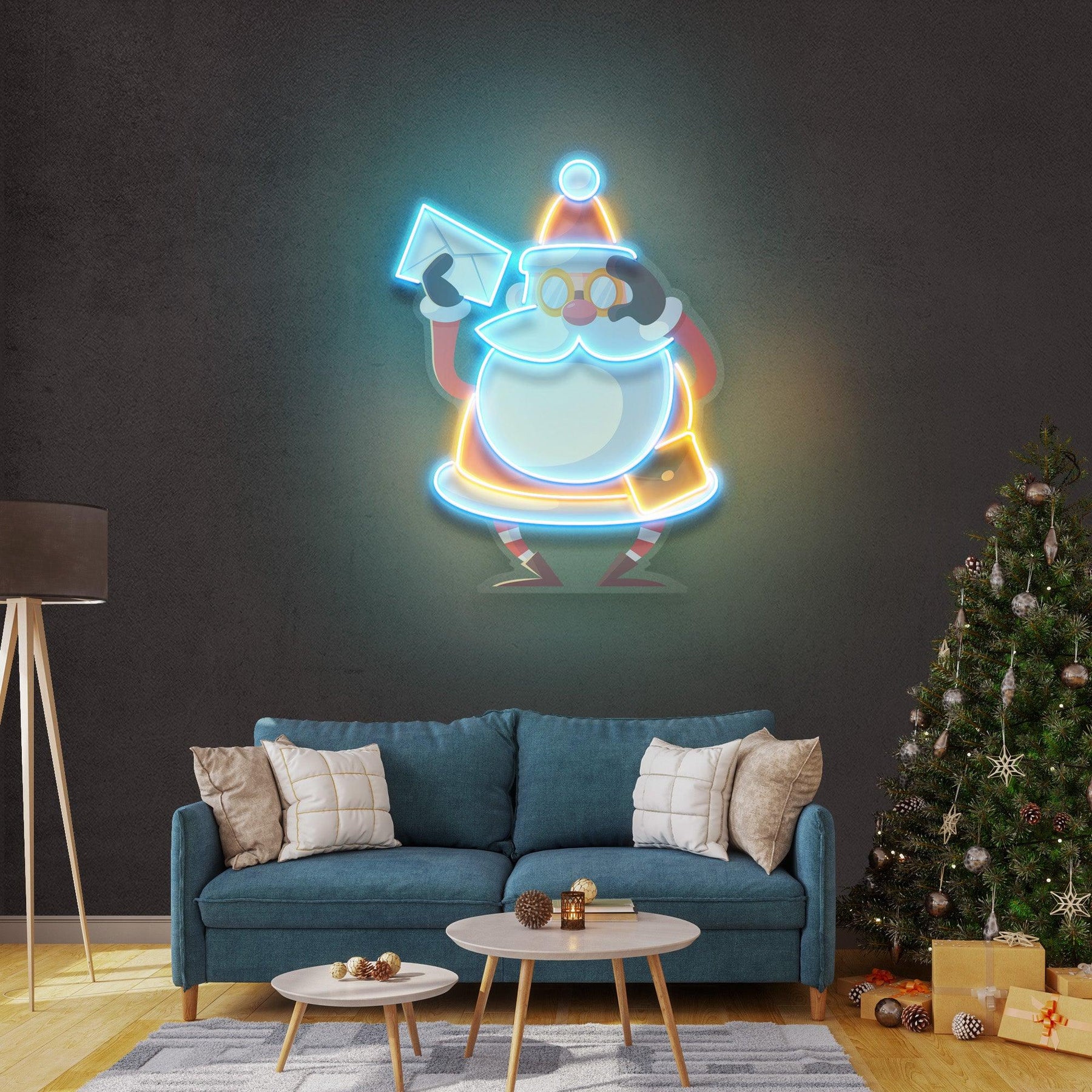 Who is Next - Santa Christmas LED Neon Acrylic Artwork