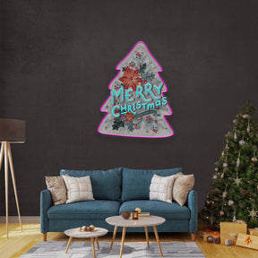 Xmas On Tree LED Neon Acrylic Artwork