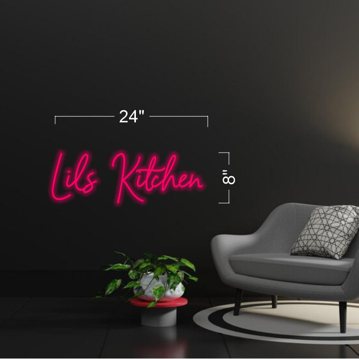 Lils Kitchen LED Neon Sign - Illuminate Your Space with the Vibrant