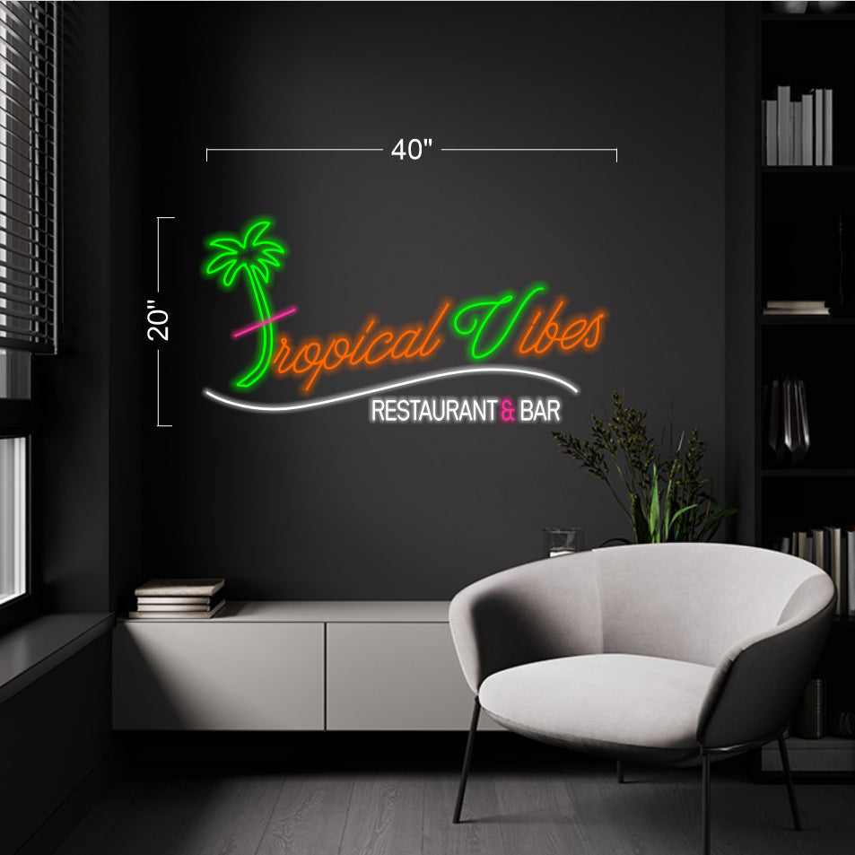 Tropical Vibes Restaurant and Bar - LED Neon Sign