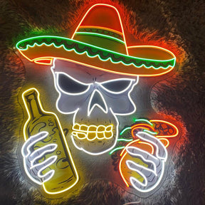 TACO SKULL MEXICAN | LED NEON SIGN