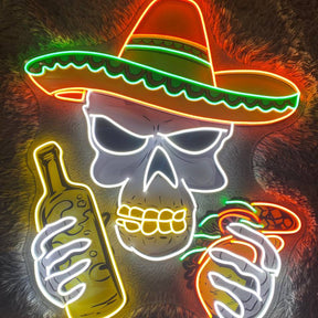 TACO SKULL MEXICAN | LED NEON SIGN