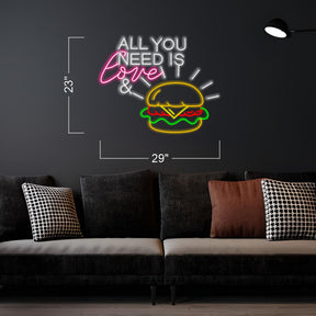 6 SETS LED NEON FOR BURGER RESTAURANT