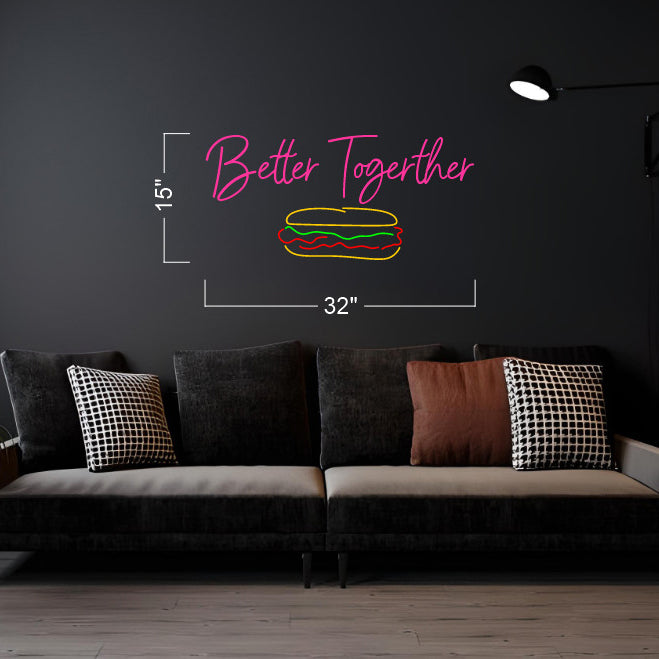 6 SETS LED NEON FOR BURGER RESTAURANT