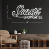 Scasta Show Cattle - LED Neon Sign