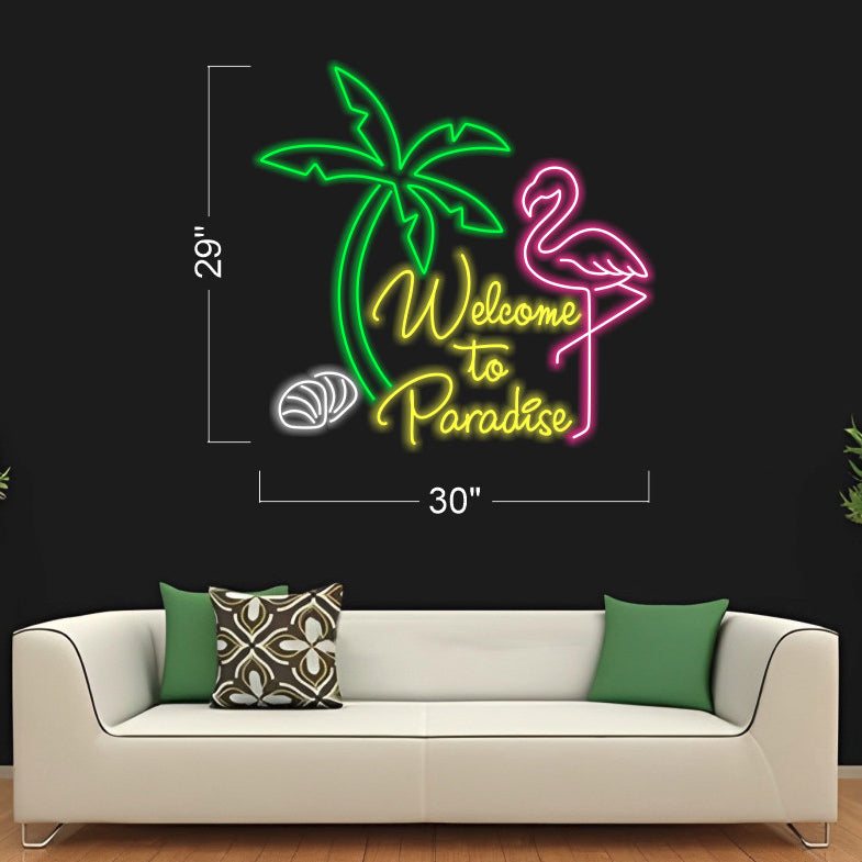 Welcome to Paradise - LED Neon Sign