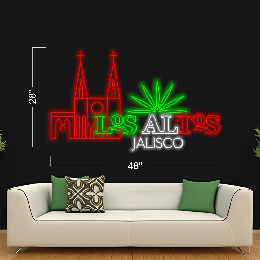 2 Sets Los Altos Jalisco & Altos Cantina - LED Neon Sign