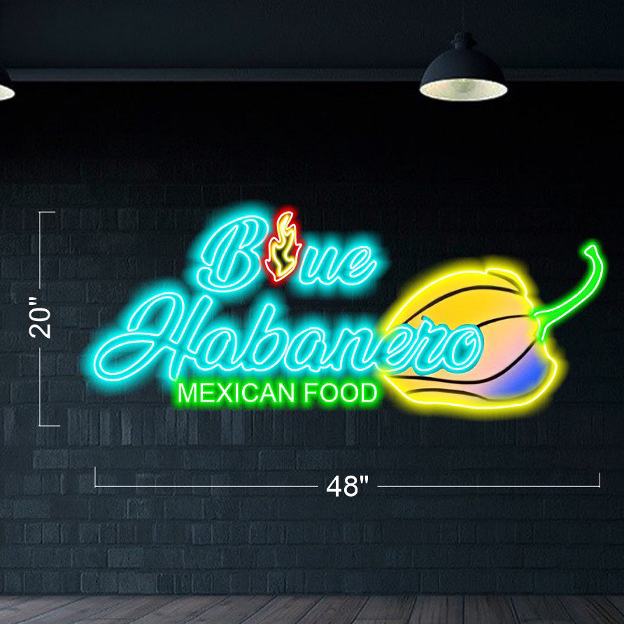 Blue Habanero - LED Neon Sign