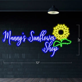 Manny's Sunflower Shop - LED Neon Sign