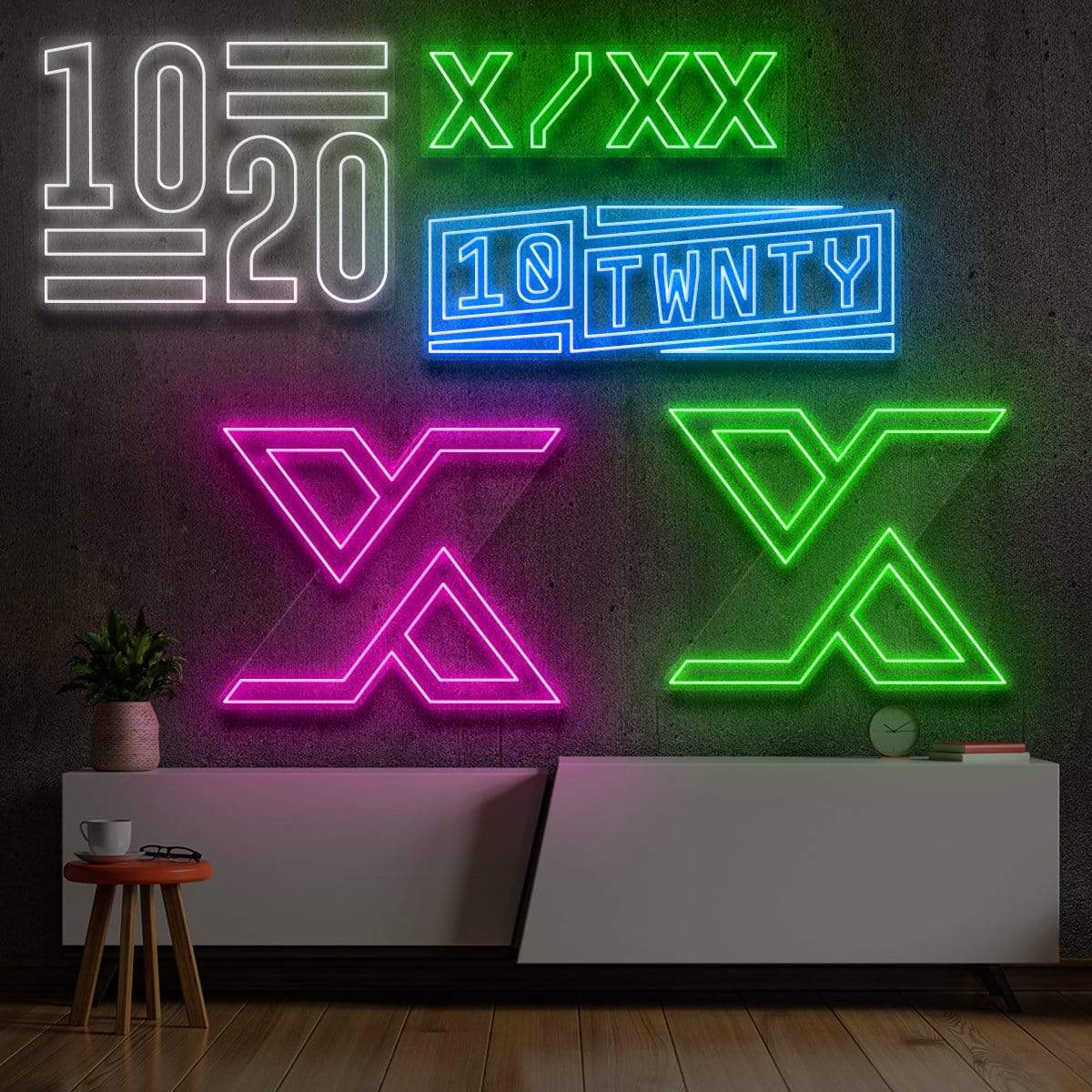 "10 Twnty" Custom Neon Signs