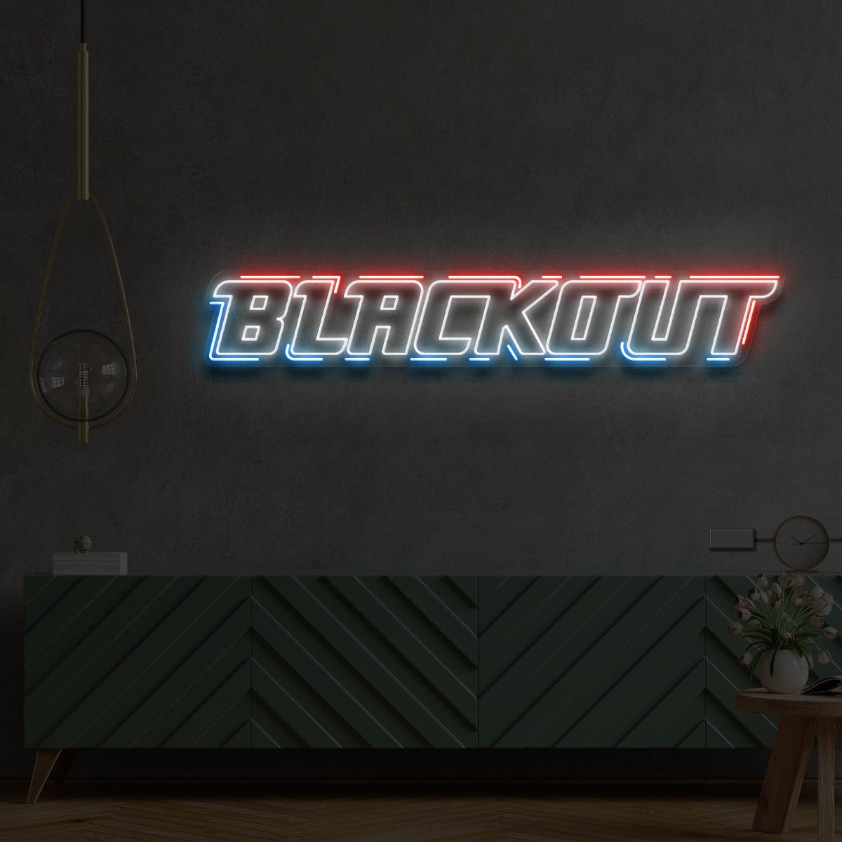 2 x "Blackout" Custom Neon Signs