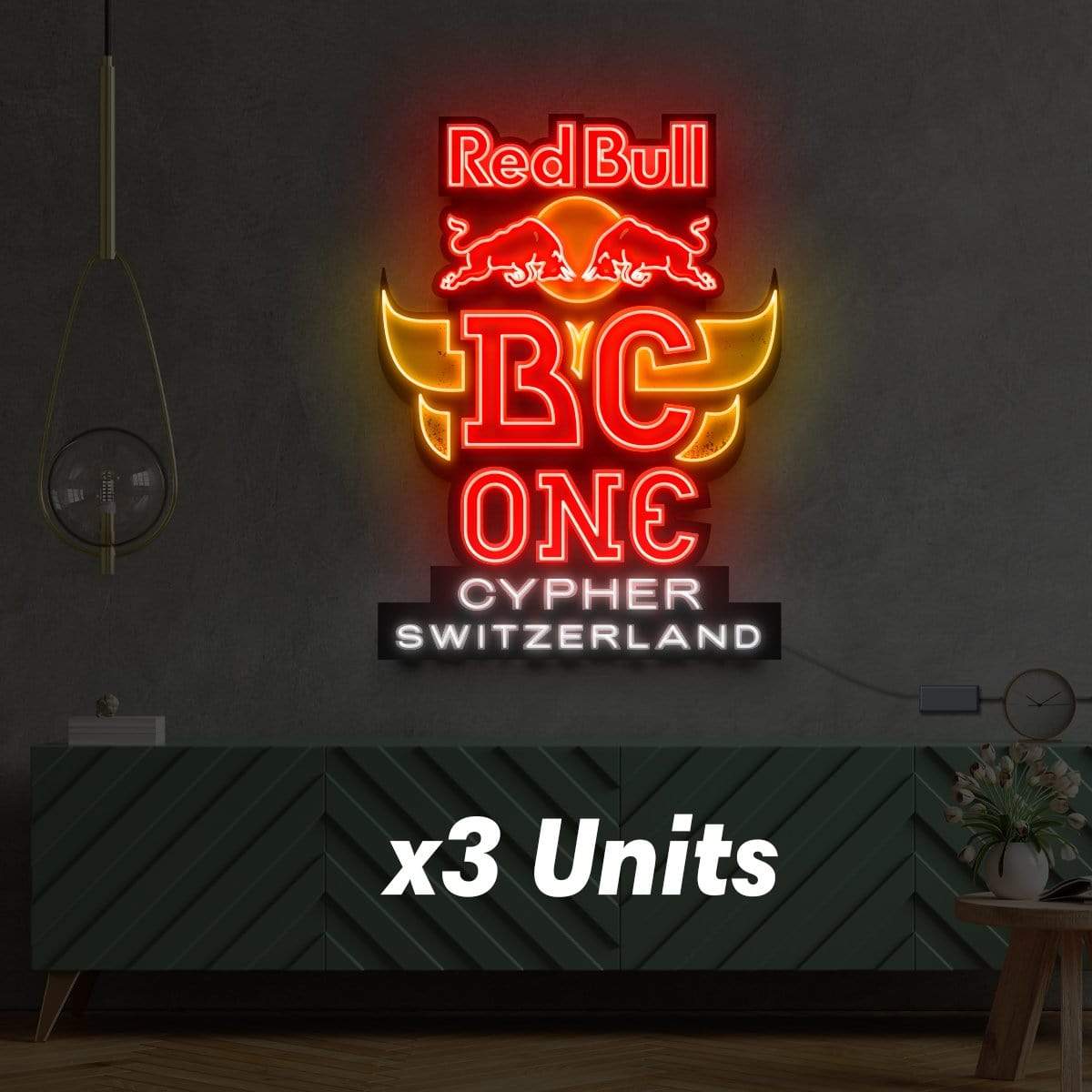 3 Units of "Redbull BC One" Custom Neon Sign