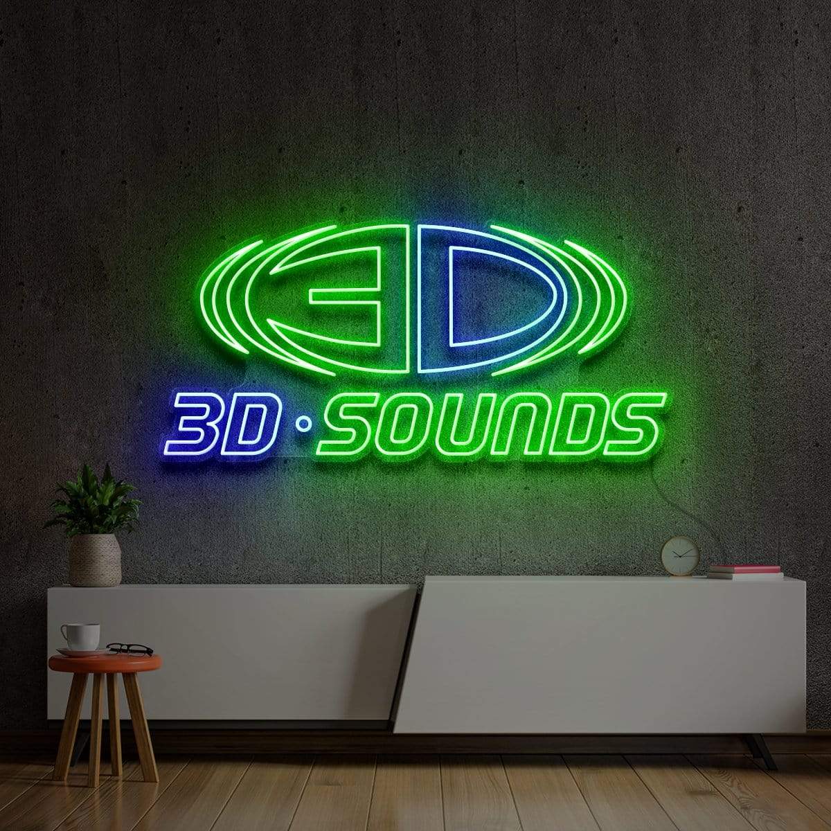 "3D Sounds" Custom Neon Sign