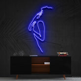 "A Minimalist Touch" Neon Sign 60cm (2ft) / Blue / Cut to Square by Neon Icons