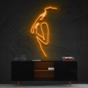 "A Minimalist Touch" Neon Sign 60cm (2ft) / Orange / Cut to Square by Neon Icons