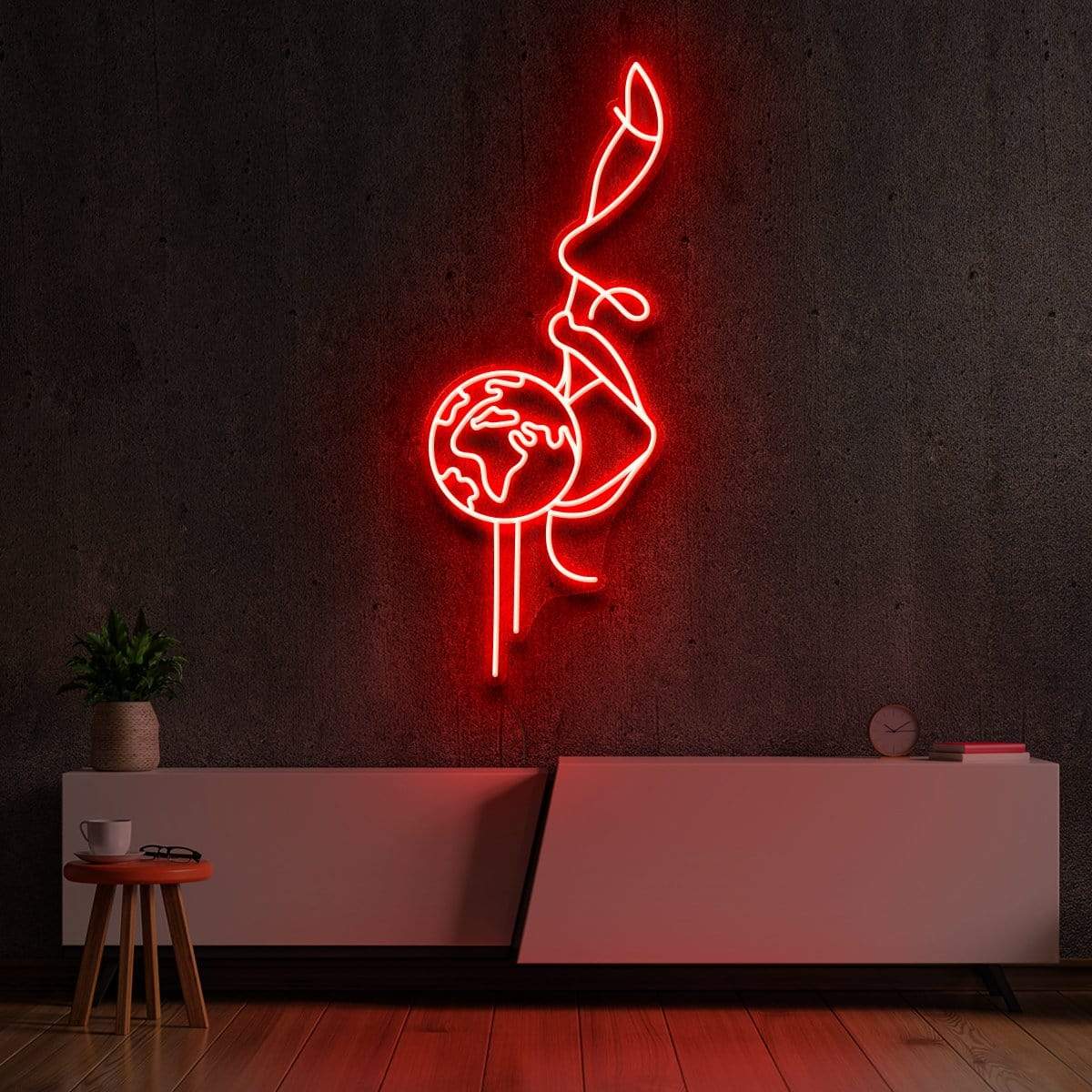 "A Taste of Earth" Neon Sign 60cm (2ft) / Red / LED Neon by Neon Icons