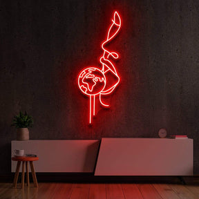 "A Taste of Earth" Neon Sign 60cm (2ft) / Red / LED Neon by Neon Icons