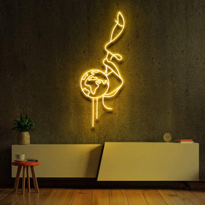 "A Taste of Earth" Neon Sign 60cm (2ft) / Yellow / LED Neon by Neon Icons